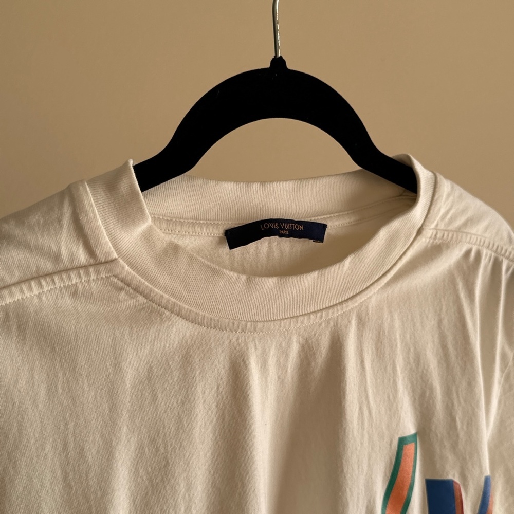 Louis Vuitton x NBA LV Virgil Abloh National Basketball Association White Tee - Picture 2 of 10
